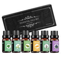 Ensemble de 6 bougies aromathérapeutiques artisanales, huile de massage à la lime exclusive, huile essentielle d'arbre à thé 100% pure, distillée à la vapeur