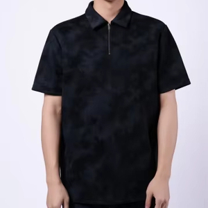 <span class=keywords><strong>Chemise</strong></span> à manches courtes en coton <span class=keywords><strong>noir</strong></span> à motifs léopard - Product Image 1