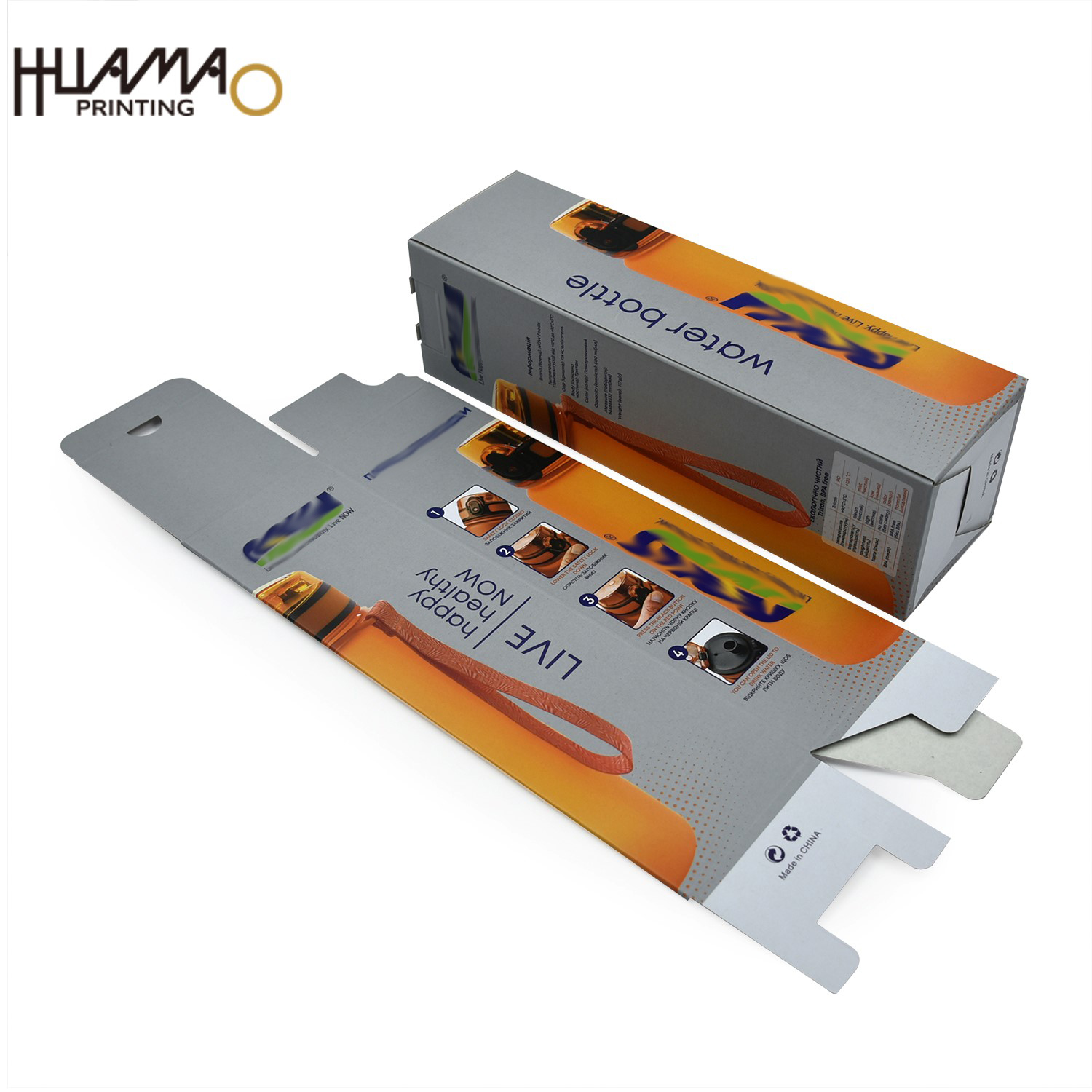 Wholesale Price Custom Printed Paper Cardboard Water Bottle Packaging Box for Small Business