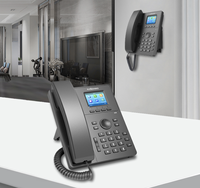 Téléphone IP Flyingvoice P11, 2 comptes SIP, écran LCD couleur 2,4 pouces 320x240, noir, conférence 6 voies, Opus G722, Linux, VoIP de bureau