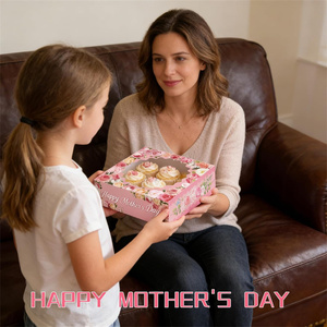 Caja de Galletas para el Día de la Madre con Ventana, Cajas Rosas para Regalo con Ventana, Cajas de Pastelería para el Cumpleaños de Mamá, Artículos para Fiestas - Product Image 5