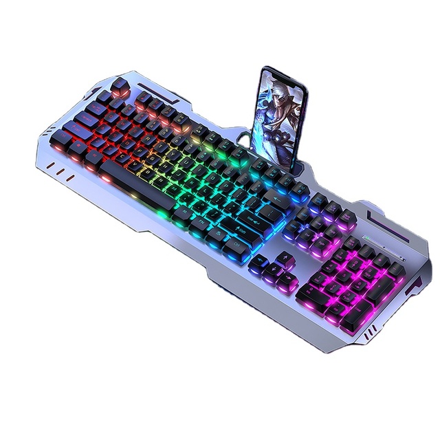 Hot Mechanical Tea Axis Feel Keyboard and Mouse Set Desktop Laptop Wired Keyboard and Mouse E-sports Game