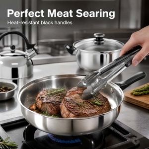 New <b>Multi</b> <b>Function</b> 6 Piece Eco-Friendly Non Stick Stainless Steel Cookware Set Glass Cover Includes Kettle Soup Pot Stew Pot - Product Image 6