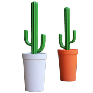 Nouvel arrivage de <span class=keywords><strong>brosse</strong></span> de <span class=keywords><strong>toilette</strong></span> moderne en plastique souple avec support pour <span class=keywords><strong>cactus</strong></span> poignée TPR durable pour le nettoyage de la salle de bain - Product Image 1