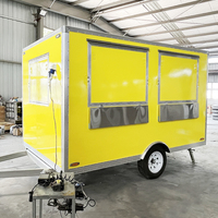 Cuisine mobile américaine standard sur mesure, entièrement équipée, chariot à glaces et à café, remorque alimentaire remorquable à vendre