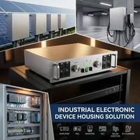Boîtier en aluminium brossé personnalisable pour l'électronique industrielle, amplificateur, alimentation, onduleur, unité de contrôle
