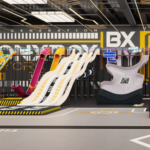 Toboggans intérieurs sur mesure pour parcs, toboggans en FRP et attractions de terrain de jeux, designs de zones de divertissement pour centres de jeux pour enfants - Product Image 6