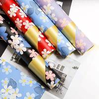 Nouveauté, vente en gros directe d'usine, papier d'emballage pour fleurs imperméable avec papier d'emballage couleur or pour bouquet