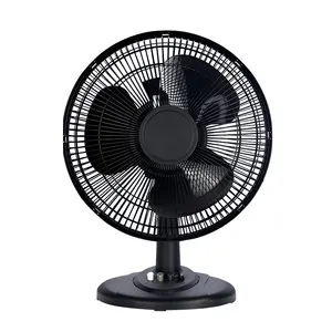 ETL Approved Small Portable Quiet 3 Speeds 35W 120V Electric 12 inch Black Desktop Personal Table Fan for Home Office