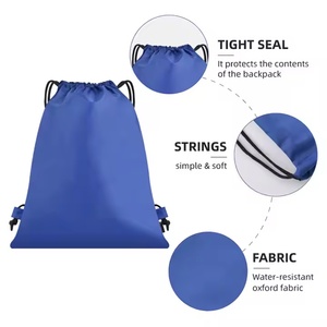 Wholesale Customised Logo Promotional 210 Polyester Nylon 30cm <b>Drawstring</b> <b>Bag</b> and Pack <b>Drawstring</b> <b>Bag</b> - Product Image 5