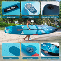 Planche de paddle gonflable DAMA 11'6 pour débutants avec poignée de transport centrale pour marques d'extérieur et plateformes e-commerce