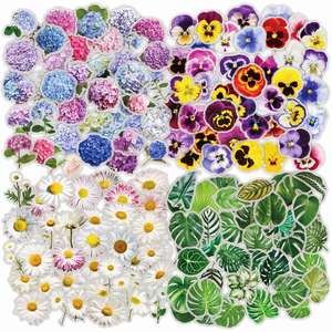สติกเกอร์ใสลายดอกไม้สไตล์เรโทร 40 ชิ้น กันน้ำ สำหรับตกแต่งสมุดโน้ต DIY ของขวัญส่งเสริมการขาย - Product Image 1