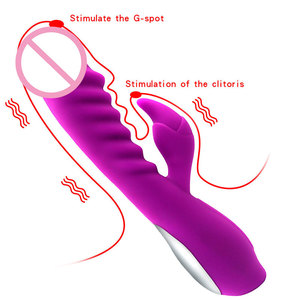 Vente chaude 10-Mode Rechargeable Double Tête Vibrateur Étanche Jouets Érotiques avec Fonction De Chauffage Masturbateurs - Product Image 1