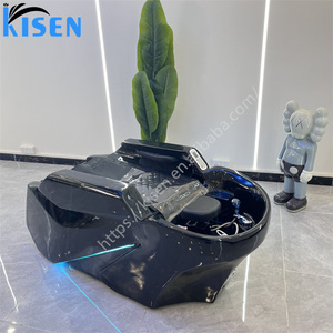 Fauteuil de massage électrique de luxe Kisen pour salon de coiffure et spa, avec table de lavage et vapeur pour thérapie capillaire - Product Image 4