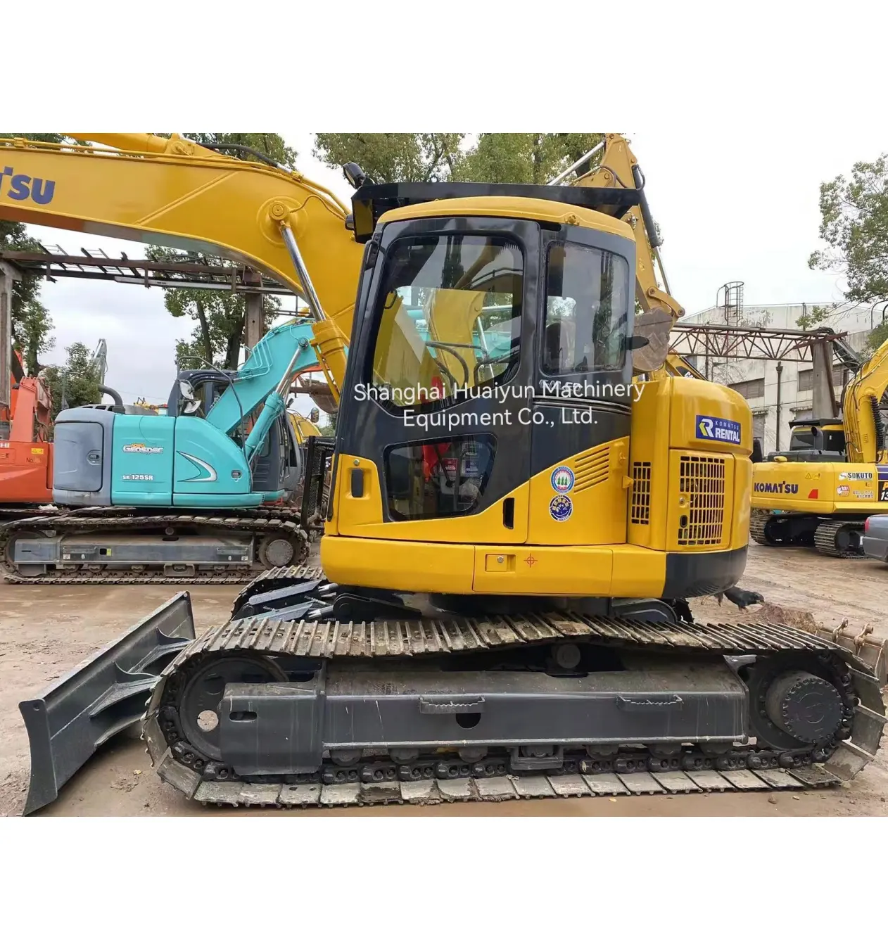 굴삭기 굴삭기 굴삭기 트랙 Komatsu PC128US-2E 초침을 사용하는 중장비 기계