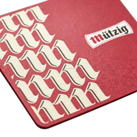 Papier absorbant jetable carré pour boissons, personnalisé avec un design créatif imprimé par sublimation thermique, cadeaux promotionnels pour bars et pubs