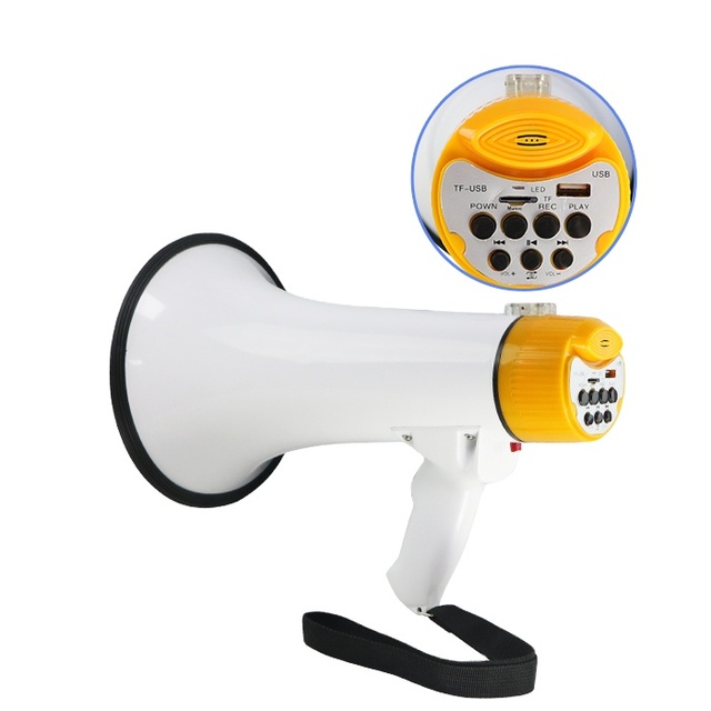Portable Outdoor Use Rechargeable Megaphone With Microphone Hand Hold