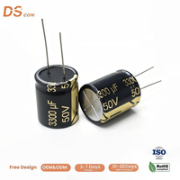Condensador Electrolítico de Aluminio Radial Polarizado de 50V 3300uF 22x26mm de Alta Capacidad para Fuente de Alimentación de Amplificador de Audio para Automóvil