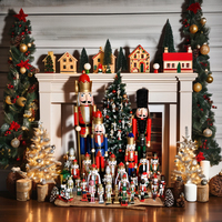 Grand soldat noël 6ft décoration en bois géant noël grandeur nature 6 pieds casse-noisette pour décor de festival