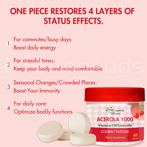 Extracto de Acerola Orgánica, 1000 Tabletas de Vitamina <span class=keywords><strong>C</strong></span> con Zinc, Suplemento Antioxidante para la Piel, Tabletas Masticables - Product Image 2