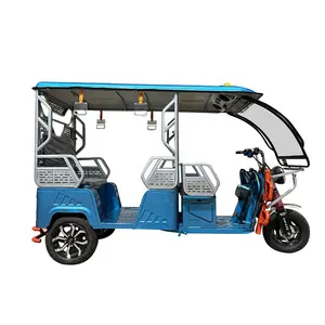 2024 ขายร้อนออกแบบใหม่รถสามล้อไฟฟ้าที่ดีที่สุด 1000Wมอเตอร์Bajaj Tuktukไฟฟ้ามินิรถแท็กซี่อินเดียรถสามล้อ