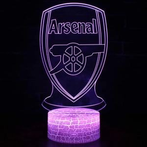 Lampe LED décorative 3D en acrylique en forme de ballon de football avec changement de couleur et télécommande pour la décoration intérieure - Product Image 2