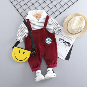 Ensemble formel coréen en coton pour garçon : Body, pantalon et chemise pour bébé - Vêtements pour enfants en gros - Product Image 3