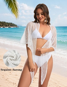 Pareos <span class=keywords><strong>para</strong></span> Mujer, Falda <span class=keywords><strong>de</strong></span> Ganchillo con Lentejuelas <span class=keywords><strong>para</strong></span> <span class=keywords><strong>Traje</strong></span> <span class=keywords><strong>de</strong></span> <span class=keywords><strong>Baño</strong></span>, Bikini - Product Image 4