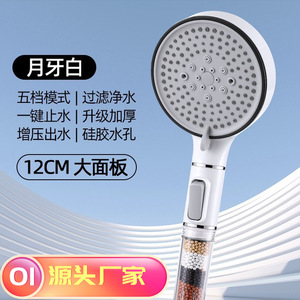 Cabezal de Ducha Filtrante Royal Stan de Panel Grande de 12 cm, Portátil, con Cinco Niveles de Filtración para una Purificación Profunda - Product Image 4