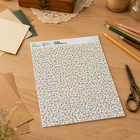 Autocollant en tissu auto-adhésif de forme rectangulaire à motif de fleurs vertes de dessin animé pour scrapbooking DIY, décoration de la maison