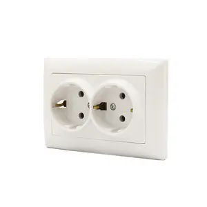 European Standard Double Schuko Socket Outlet Electric Wall F Type Socket Eu Power Plug Socket