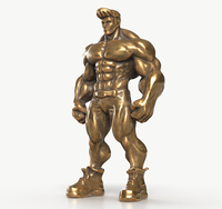 Benutzer definierte Poly resin Souvenir Muscular Man Trophy