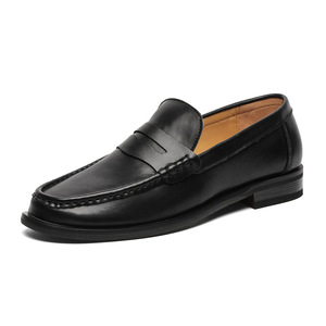 Chaussures en cuir véritable pour hommes, style britannique, tendance, formelles, à lacets, bout pointu, Derby, mariage, automne, motif uni, confort - Product Image 6
