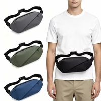 Sac de poitrine imperméable pour homme, sac banane léger en nylon, sac ceinture ajustable pour le sport, la course et les voyages
