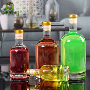 Bottiglia Vuota in Vetro Smerigliato da 10cl per Vodka, Mini Bottiglia Rotonda in Vetro Trasparente da 100ml per Liquori, <span class=keywords><strong>Gin</strong></span>, Rum, Distillati e Liquidi con Tappo in Sughero - Product Image 4