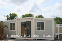 Conteneur expansible préfabriqué de luxe Porte en acier double vitrage Petite maison hôtel Petites petites maisons bon marché Allstar Mall Acier
