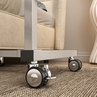 Roulettes robustes pour mobilier de bureau, en plastique, OEM, 2, 2,5, 3 pouces, en TPE, avec tige filetée, pivotantes et avec frein