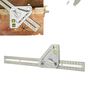 Inglete para construcción de marcos, herramientas de carpintero, regla triangular para carpintería, Regla de medición cuadrada de velocidad de acero - Product Image 2