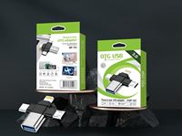 Adaptateur USB Type-C vers USB 3.0 3-en-1 pour téléphone portable et ordinateur portable avec convertisseur de charge en alliage
