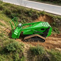 Débroussailleuse hybride télécommandée à lame de déchiquetage robuste, qualité export, démarrage électrique, pour terrains en pente