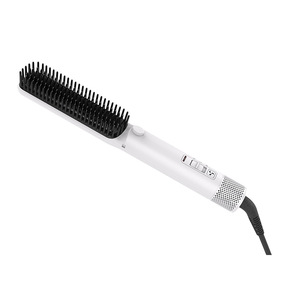 Hair Straightener Comb Tourmaline Ceramic Negative Ion Styling Tool For Dry Hair Cherry Pink - Product Image 2