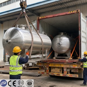 Réservoir de stockage vertical en acier inoxydable fabriqué sur mesure, réservoir tampon industriel scellé, certifié ASME CE ISO - Product Image 6