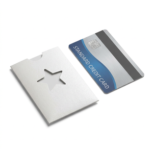 Porta Tessere Personalizzato Bianco per Hotel con Finestra <span class=keywords><strong>a</strong></span> Stella Fustellata e Testo in Lamina Oro per Tessere Camere, per Forniture Check-in Ospiti - Product Image 2