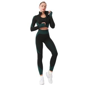 Conjunto de Yoga sin Costuras, Ropa Deportiva para Gimnasio, Traje de Yoga para Mujer, Leggings Deportivos, Top Deportivo, Ropa de Entrenamiento - Product Image 4