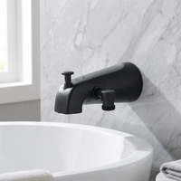 Robinet de bain moderne monocommande en laiton, encastré, avec compteur intégré, finition brossée, cartouche céramique durable, bec de sortie de baignoire souple