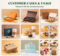 Boîte à gâteau en papier biodégradable de qualité supérieure, personnalisée, pour tiramisu, mousse, gâteau au fromage, pâtisserie, dessert