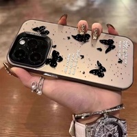 Coque Souple Papillon Rêve Haut de Gamme pour iPhone 17 16 15 Pro Max iPhone 14 Nouvelle 13/12 Femme 11 en TPU et Silicone