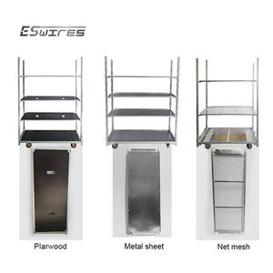 5 estantes desmontables galvanizados carros de transporte de planta de almacenamiento de acero de metal ajustable para granja - Product Image 3