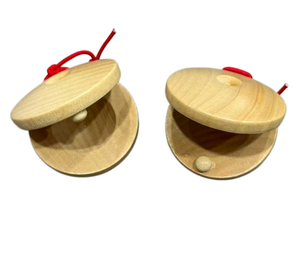 Vente flash : Claquettes rondes en bois de 5,5 cm pour la danse <span class=keywords><strong>flamenco</strong></span> avec cordon rouge - Product Image 6
