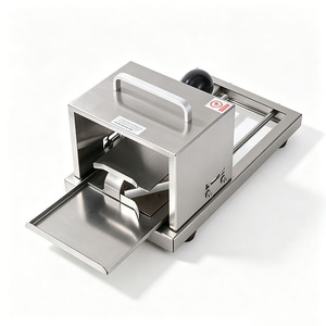 Cortadora de Panes de Hamburguesa Comercial de Alta Resistencia, Máquina Cortadora de Panes de Hamburguesa de Acero Inoxidable para Cocina, Tienda de Comida Rápida - Product Image 1